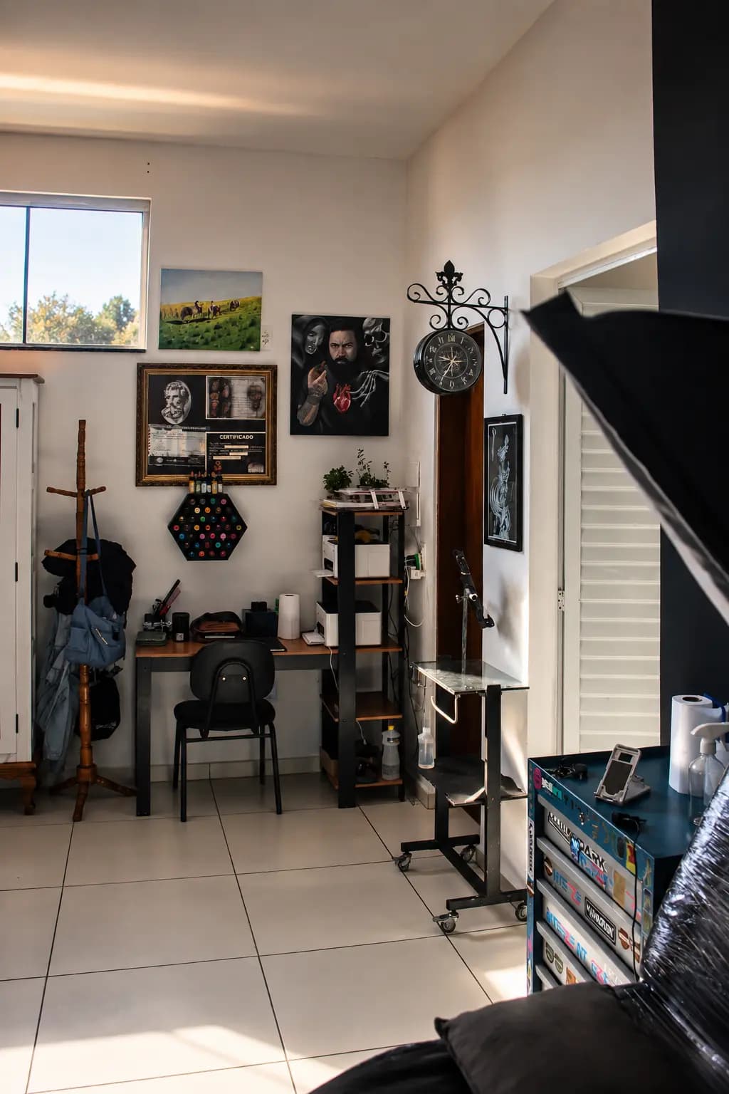 Área de tatuagem do Porcel Tattoo Studio